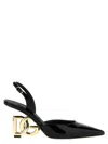 Dolce & Gabbana Lollo Patent Leather Slingback Pumps In Black