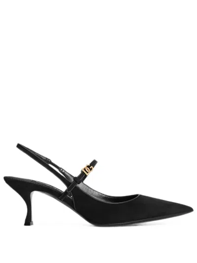 DOLCE & GABBANA BLACK SLINGBACK PUMPS
