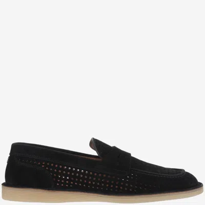 DOLCE & GABBANA BLACK SLIP ON LOAFERS