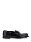Dolce & Gabbana Dg Medallion Leather Classic Loafers In Black