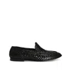 Dolce & Gabbana Intrecciato Moccasins In Black