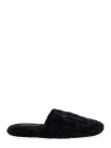 Dolce & Gabbana Logo-embroidered Slippers In Black
