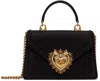 Dolce & Gabbana Black Small Satin Devotion Bag In 80999 Black