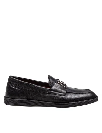 DOLCE & GABBANA DOLCE & GABBANA BLACK SOFT LEATHER LOAFERS