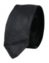 Dolce & Gabbana Solid 100% Silk Adjustable Men's Tie In Black