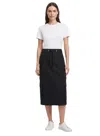 Dolce & Gabbana Black Solid Midi Skirt In Black