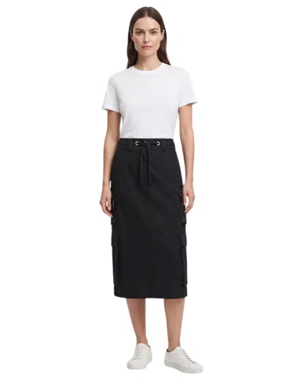 Dolce & Gabbana Black Solid Midi Skirt