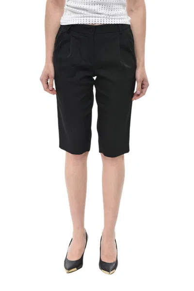 Dolce & Gabbana Black Solid Shorts In Multi