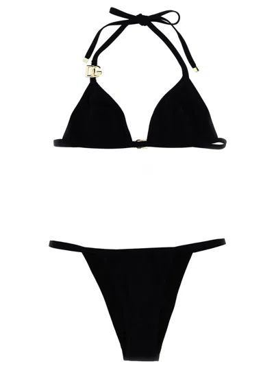 Dolce & Gabbana Black Solid Swimwear