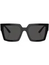Dolce & Gabbana Crystal-embellished Square-frame Sunglasses In Black
