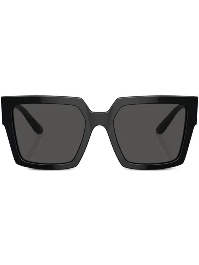 DOLCE & GABBANA BLACK SQUARE-FRAME SUNGLASSES