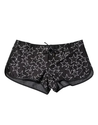Dolce & Gabbana Black Star Print Beachwear Shorts Swimwear