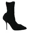 Dolce & Gabbana Stretch-knitted Pointed Stiletto Booties