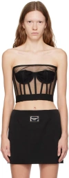 Dolce & Gabbana Black Straight Neck Corset In N0000 Nero