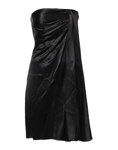 Dolce & Gabbana Black Strapless Sheath A-line Mini Dress