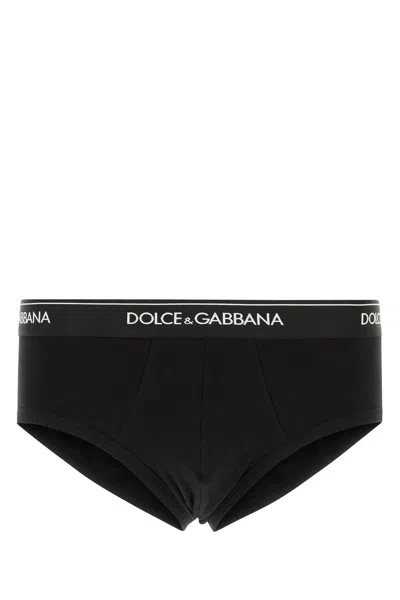 Dolce & Gabbana Black Stretch Cotton Brief Set