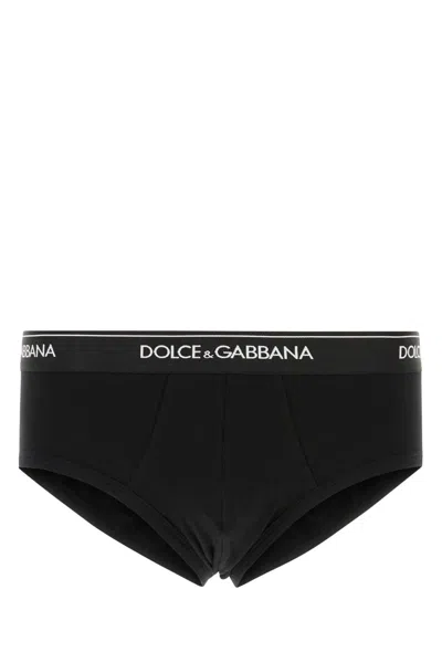 Dolce & Gabbana Black Stretch Cotton Brief Set