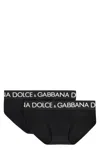 Dolce & Gabbana Black Stretch Cotton Brief Set
