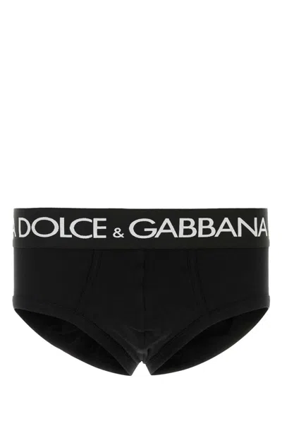 Dolce & Gabbana Black Stretch Cotton Brief Set