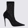 DOLCE & GABBANA DOLCE & GABBANA BLACK STRETCH LACE BOOTS