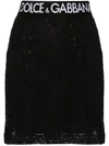 Dolce & Gabbana Stretch Lace Mini Skirt With Elastic Waistband