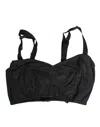 Dolce & Gabbana Black Stretch Nylon Bustier Bra Underwear In Black