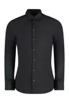 Dolce & Gabbana Black Stretch Poplin Shirt In Black