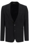 Dolce & Gabbana Black Stretch Viscose Blend Blazer In Black