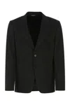 Dolce & Gabbana Black Stretch Viscose Blend Blazer In Black