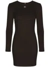 Dolce & Gabbana Short Milano Rib Dress With Dg Logo