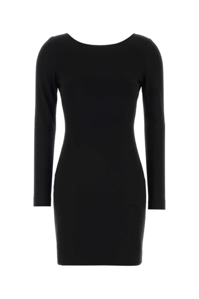 Dolce & Gabbana Stretch Viscose Blend Mini Dress Fitted In Black