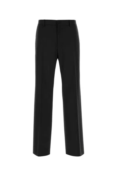 DOLCE & GABBANA BLACK STRETCH WOOL PANT