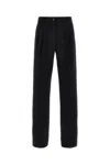 Dolce & Gabbana Wide-leg Denim Trousers Featuring Pockets In Black