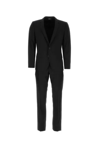 Dolce & Gabbana Black Stretch Wool Tuxedo