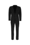 Dolce & Gabbana Stretch Wool Tuxedo With Pleated Back In Nero