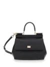Dolce & Gabbana Black Structured Black Shoulder Bag In Black