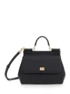 Dolce & Gabbana Black Structured Black Shoulder Bag In Black