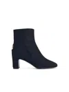 Dolce & Gabbana Black Suede Ankle Boots In Multi