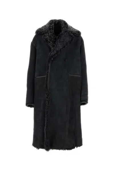 Dolce & Gabbana Black Suede Coat In N0000
