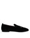 Dolce & Gabbana Black Suede Cross Slip On Loafers Dress Men's Shoes In Black