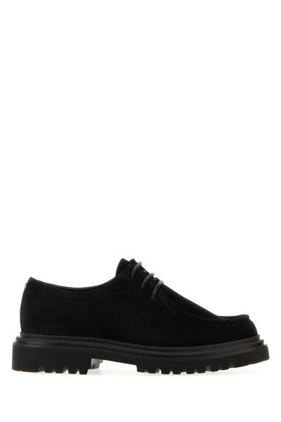 Dolce & Gabbana Black Suede Lace-up Shoes