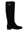 Dolce & Gabbana Dolce  Gabbana Logo Plaque Round Toe Boots