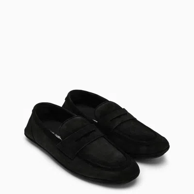 Dolce & Gabbana Black Suede Loafer