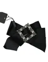 DOLCE & GABBANA BLACK SWAROVSKI CRYSTAL EMBELLISHED HAIR CLIP