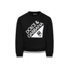Dolce & Gabbana Black Sweatshirt For Kids With Logo In Black