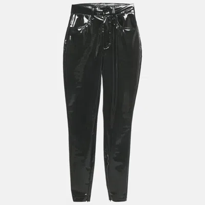 Pre-owned Dolce & Gabbana Black Synthetic Slim Fit Pants Xs