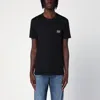 Dolce & Gabbana Black T-shirt With Logo Tag Detail On The Front In Cotton Man In Black