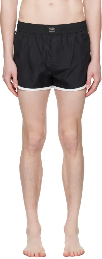DOLCE & GABBANA BLACK TAG SWIM SHORTS