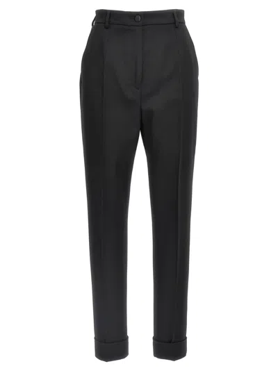 DOLCE & GABBANA BLACK TAILORED TROUSERS