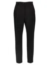 Dolce & Gabbana Wool Gabardine Cigarette Tuxedo Pants In Black